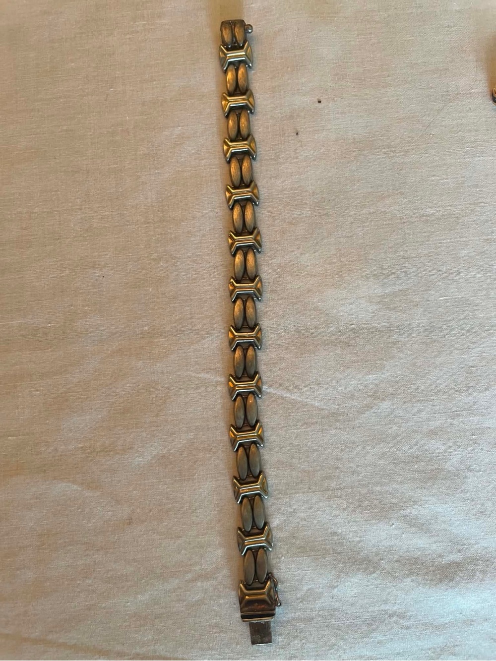 Sterling silver Link Bracelet - Vintage Style 7.25”